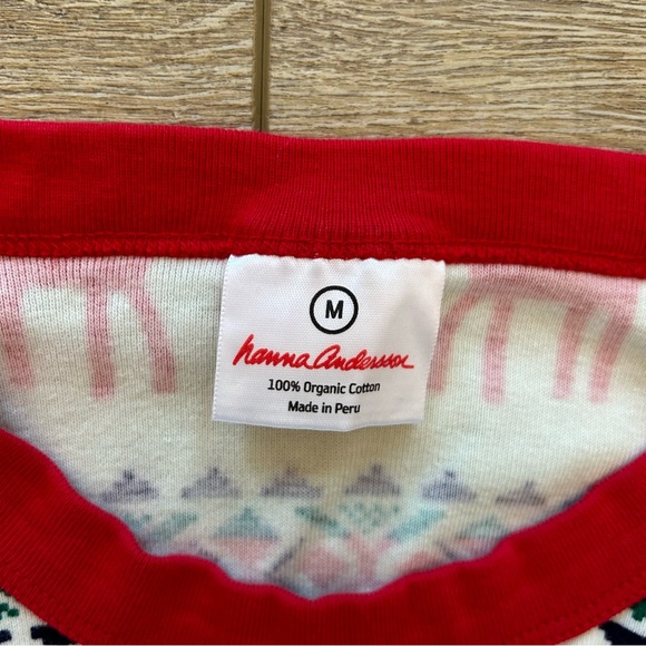 Hanna Andersson Adults Reindeer Faire Isle Pajama Top Sz Medium Long Sleeve - Picture 3 of 7